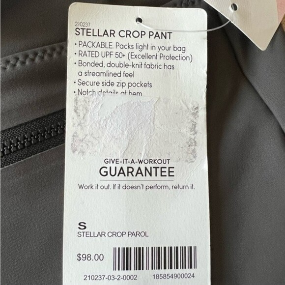 NWT Athleta Stellar Crop Pant Notched Hem Leggings Women’s Size Small - Picture 8 of 11